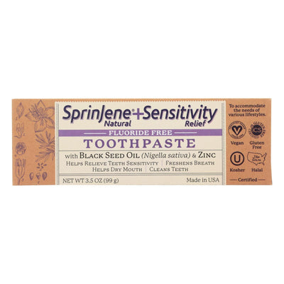 Sprinjene Natural - Toothpaste Senstv W/o Fl - 1 Each - 3.5 Oz - Orca Market