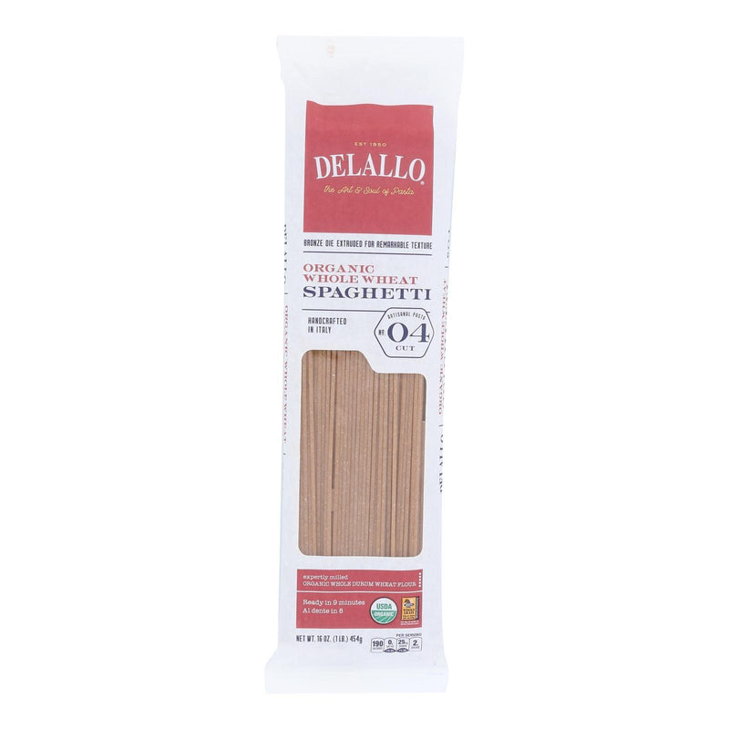 Delallo - Organic Whole Wheat Spaghetti Pasta - Case Of 16 - 1 Lb. - Orca Market