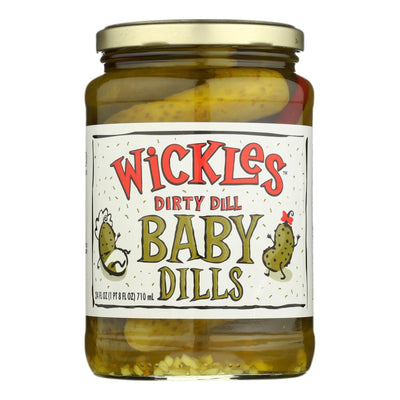 Wickles Dirty Dill Baby Dills - Case Of 6 - 24 Oz - Orca Market