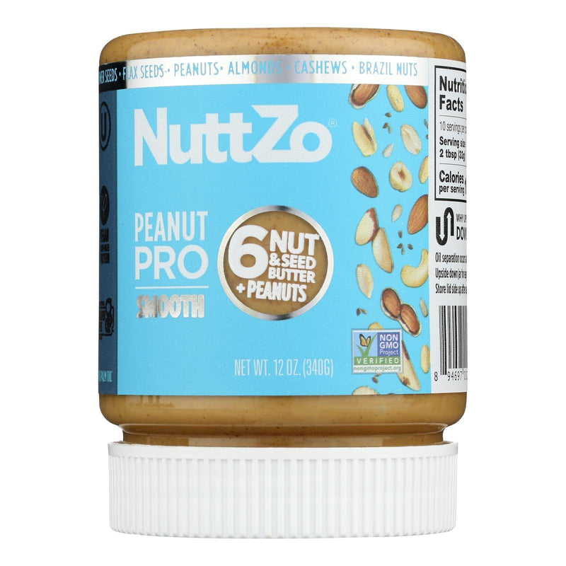 Nuttzo Peanut Butter, Smooth - Case Of 6 - 12 Oz - Orca Market