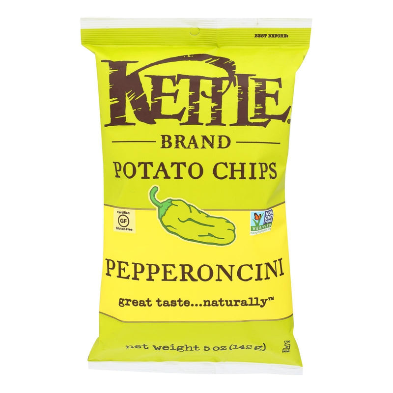 Kettle Brand Potato Chips - Pepperoncini - Case Of 15 - 5 Oz. - Orca Market