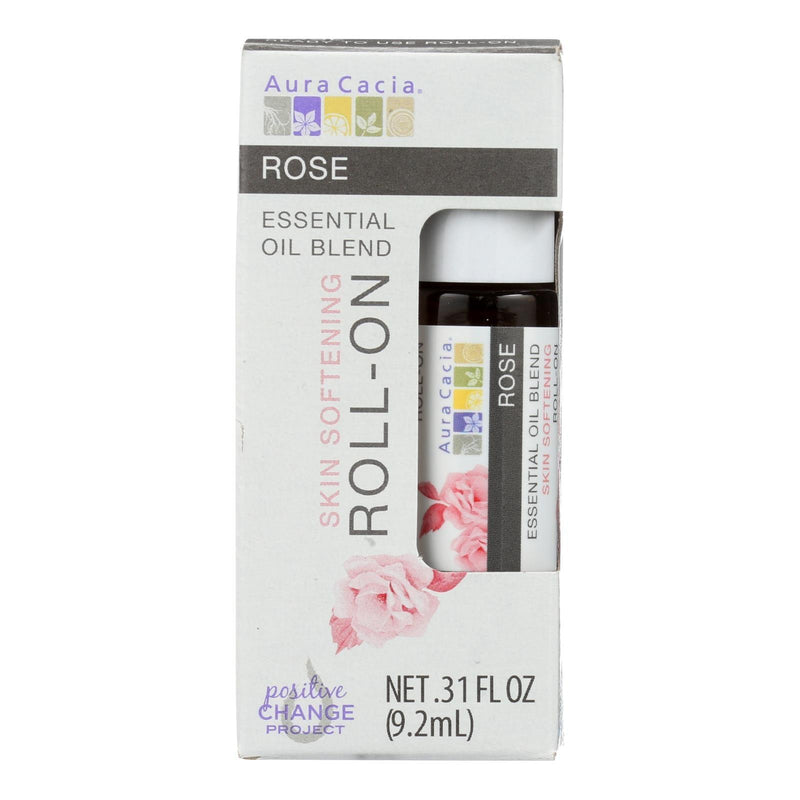 Aura Cacia - Roll On Essential Oil - Rose - Case Of 4 - .31 Fl Oz - Orca Market