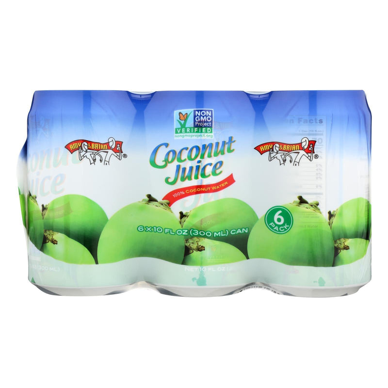 Amy And Brian - Coconut Water - Pulp Free - Case Of 4 - 10 Fl Oz. - Orca Market