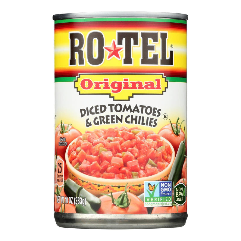 Rotel Tomatoes With Green Chilies, 10 Oz - Case Of 24 - 10 Oz - Orca Market