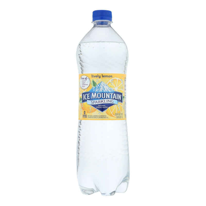 Ice Mountain - Sparkling Water - Lively Lemon - Case Of 12 - 33.8 Fl Oz. - Orca Market