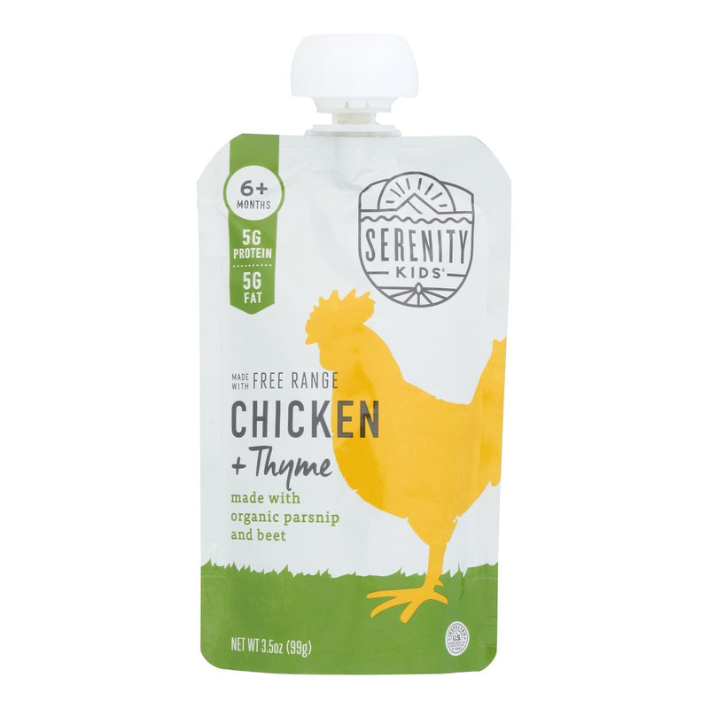 Serenity Kids - Pouch Chicken Thyme - Case Of 6-3.5 Oz - Orca Market