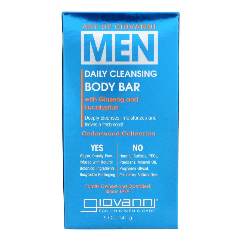 Giovanni Hair Care Products - Cleansing Body Bar Men Cedarwood - 1 Each-5 Oz - Orca Market