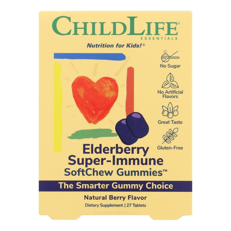 Childlife Essentials - Elderberry Super Immune Softchew - 1 Each-27 Tab - Orca Market