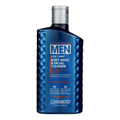 Giovanni Hair Care Products - 2n1 Body Wash & face Men Cedarwood - 1 Each-16.9 Oz - Orca Market