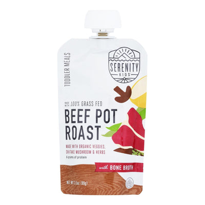 Serenity Kids - Peach Beef Pot Roast Bone Broth - Case Of 6-3.5 Oz - Orca Market