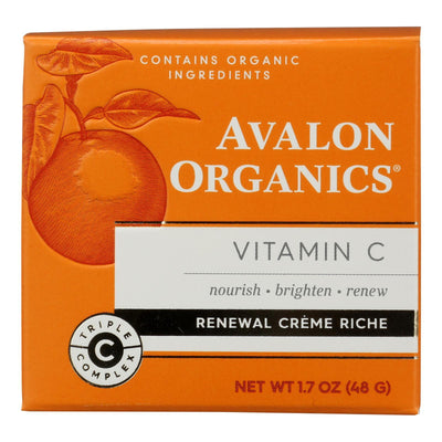 Avalon Organics - Face Creme Vit/c Rnew Rch - 1 Each-1.7 Oz - Orca Market