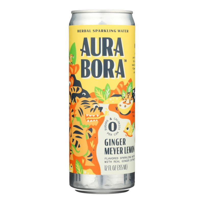 Aura Bora - Sparkling Water Ginger Mey Lemon - Case Of 12-12 Fz - Orca Market