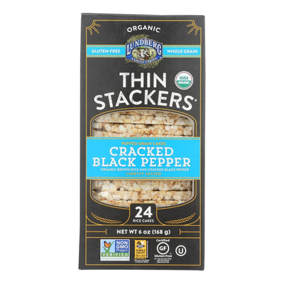 Lundberg Family Farms - Rice Cake Black Pepp Thin - Case Of 6-6 Oz - Orca Market