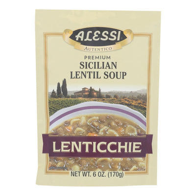 Alessi - Sicilian Lentil Soup - Lenticchie - Case Of 6 - 6 Oz. - Orca Market