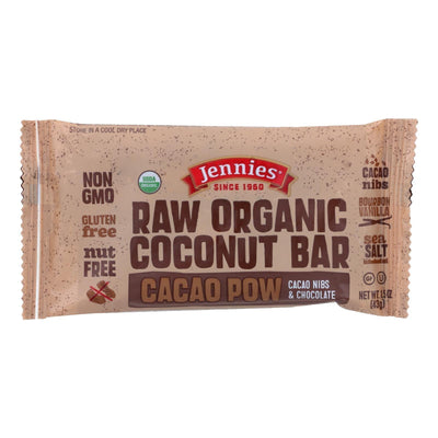 Jennie's Organic Cacao Powder Coconut Bar - Case Of 12 - 1.5 Oz. - Orca Market