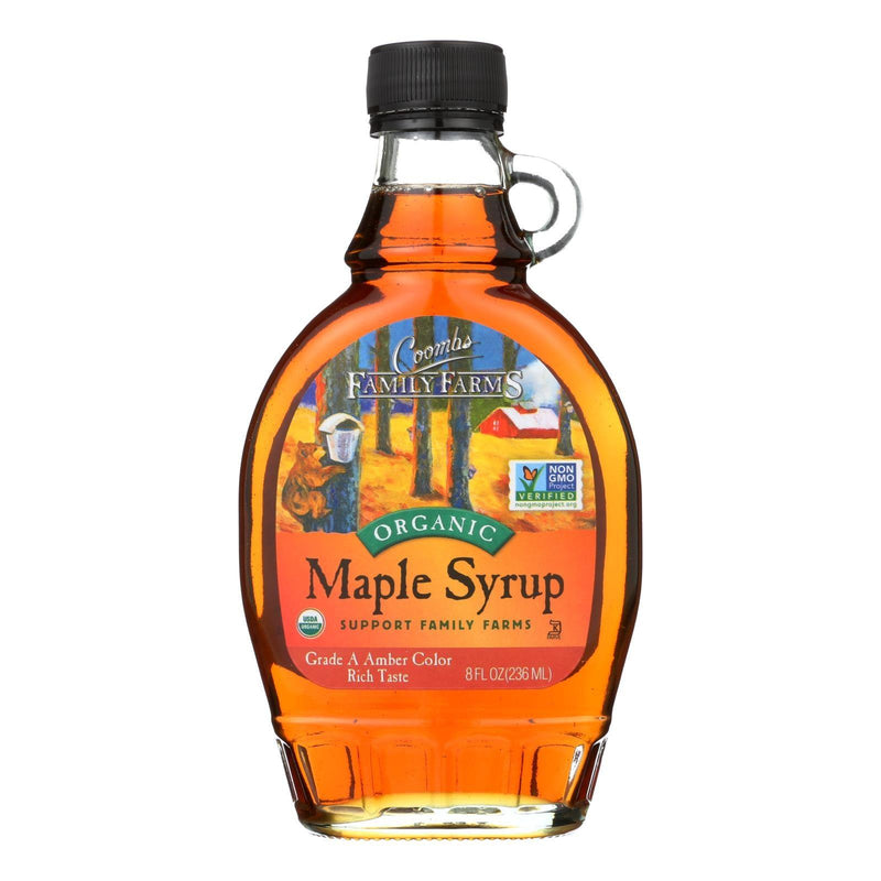 Coombs Family Farms - Organic Maple Syrup Grade A Dark Amber - Case Of 12 - 8 Fl Oz - Orca Market