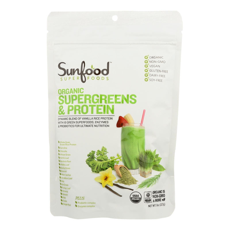 Sunfood - Supergreens Protein - 1 Each-8 Oz - Orca Market