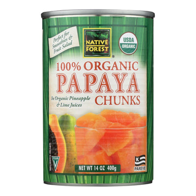 Native Forest Organic Chunks - Papaya - Case Of 6 - 14 Oz. - Orca Market