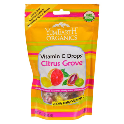 Yummy Earth Organic Vitamin C Drops - Citrus Grove - Case Of 6 - 3.3 Oz - Orca Market