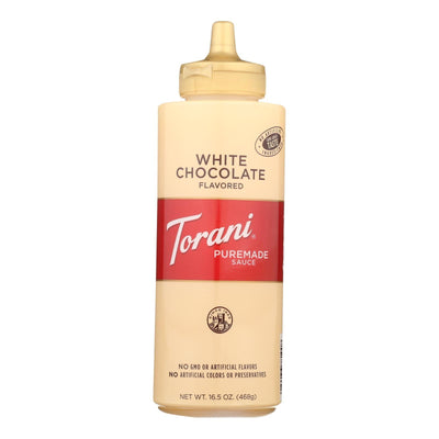 Torani White Chocolate Sauce - Case Of 4 - 16.5 Oz - Orca Market