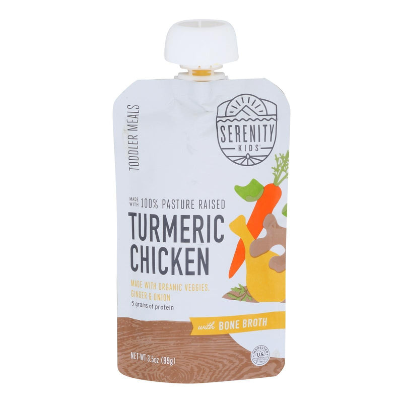 Serenity Kids - Pouch Tumeric Chicken Bone Broth- Case Of 6-3.5 Oz - Orca Market