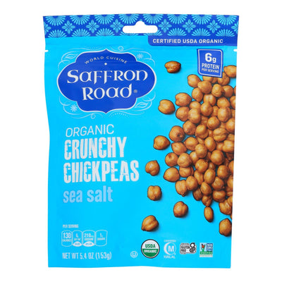 Saffron Road - Chickpeas Crunchy Sea Salt - Case Of 6-5.4 Oz - Orca Market