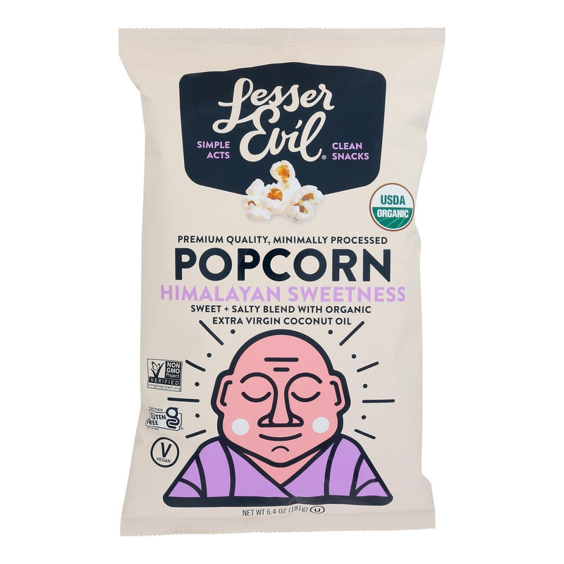 Lesser Evil - Popcorn Himlyn Swtness - Case Of 12-6.4 Oz - Orca Market