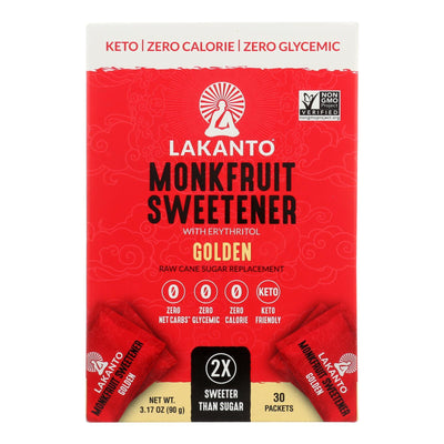 Lakanto - Monkfruit Sweetener Sticks - 30 Count - Case Of 8 - 3.17 Oz. - Orca Market