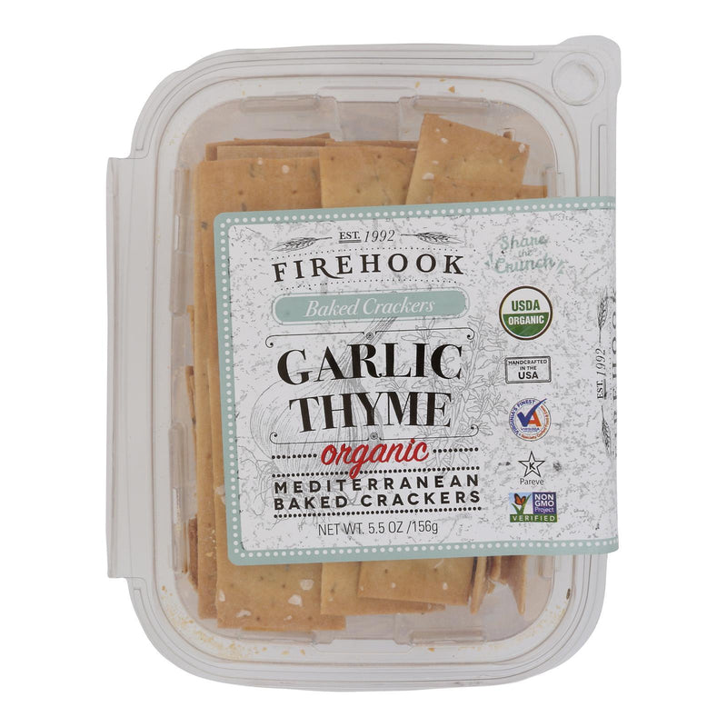 Firehook - Crackers Garlic Thyme - Case Of 8-5.5 Oz - Orca Market