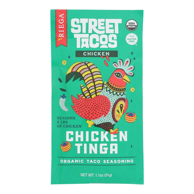 Riega Foods - Seasn Chicken Tinga Taco - Case Of 8-1.1 Oz - Orca Market