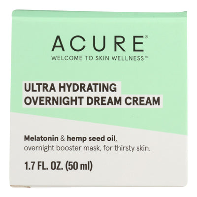 Acure - Cream Ultra Hydrating Overnght - 1 Each-1.7 Fz - Orca Market