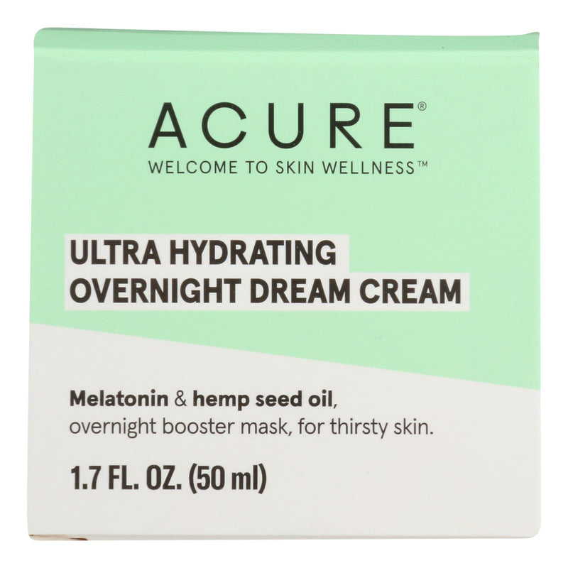 Acure - Cream Ultra Hydrating Overnght - 1 Each-1.7 Fz - Orca Market