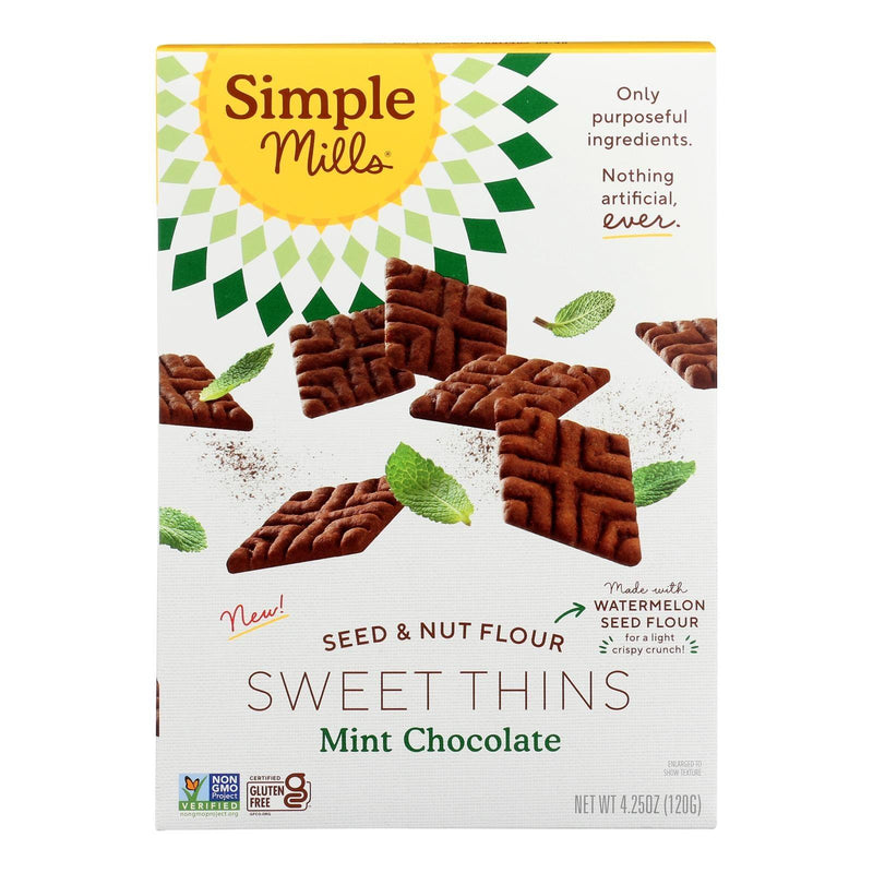 Simple Mills - Sweet Thins Chocolate Mint - Case Of 6-4.25 Oz - Orca Market