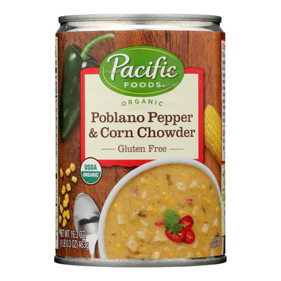 Pacific Foods - Chowder Pepper Poblano Corn - Case Of 12-16.3 Oz - Orca Market