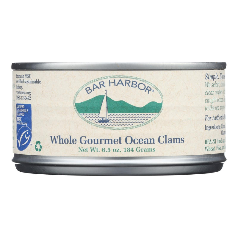 Bar Harbor - Clams Whole Gourmet Ocean - Case Of 12-6.5 Oz - Orca Market