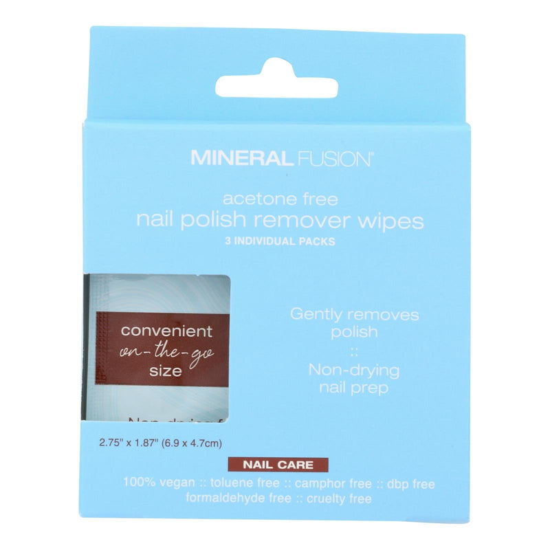 Mineral Fusion - Nail Polish Remover Wipes - Case Of 15-3 Ct - Orca Market