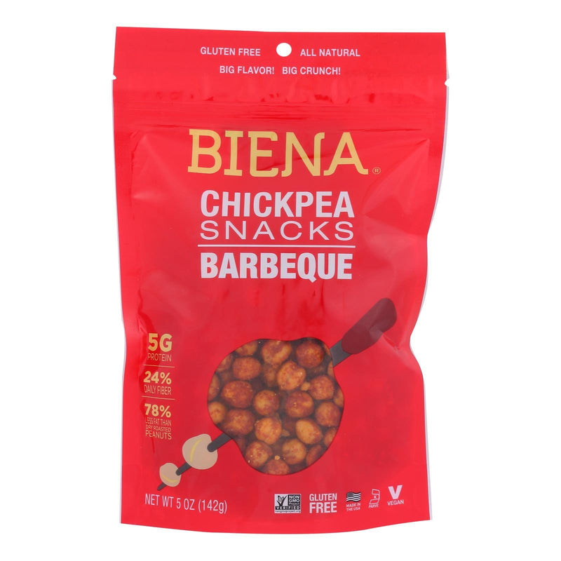 Biena Chickpea Snacks - Barbeque - Case Of 8 - 5 Oz. - Orca Market