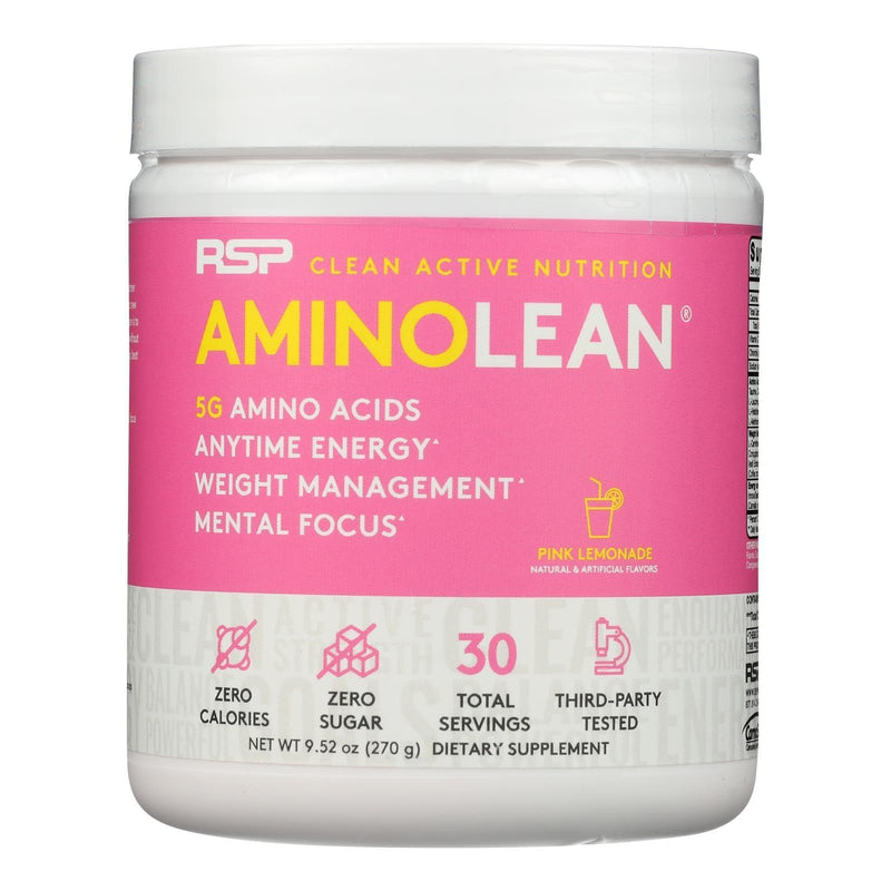 Rsp Nutrition - Aminolean Pink Lemonade - 1 Each-9.52 Oz - Orca Market