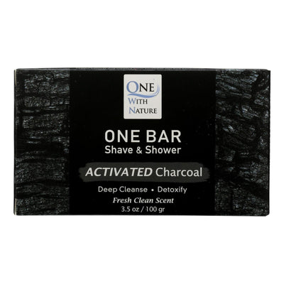 One With Nature - One Bar Active Charcoal - Case Of 3-3.5 Oz - Orca Market