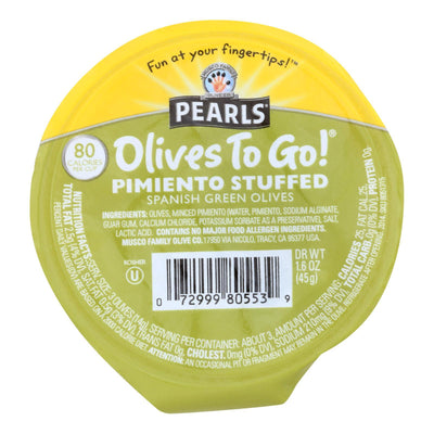 Pearls - Olives Togo Pimiento Stuffed - Case Of 12-1.6 Oz - Orca Market