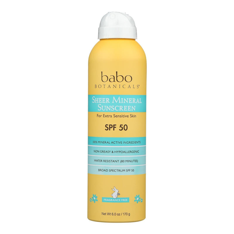 Babo Botanicals - Sunscrn Sheer Spry Spf 50 - 1 Each-6 Oz - Orca Market