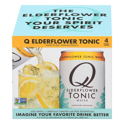 Q Drinks - Tonic Water Can 4pk Eldrflw - Case Of 6-4/7.5 Oz - Orca Market