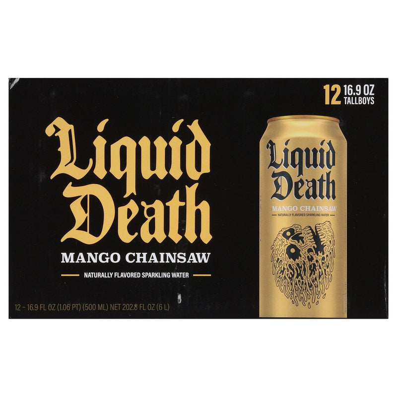 Liquid Death - Spk Mtn Water 100% Mango Can - Case Of 1-12/16.9 - Orca Market