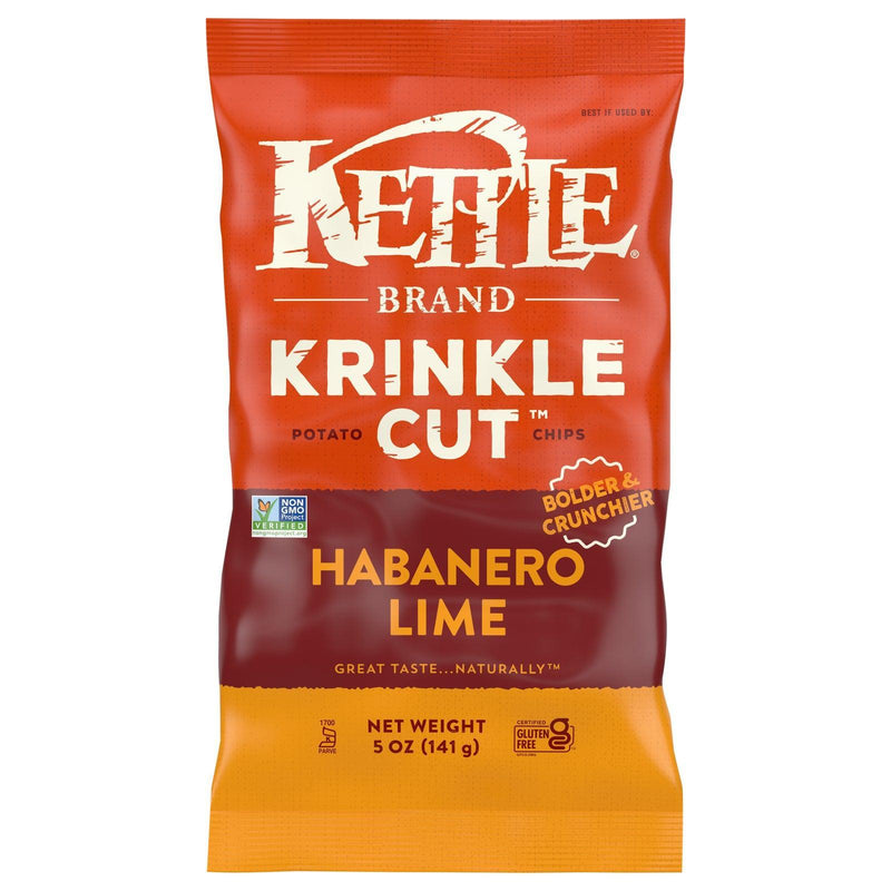 Kettle Brand - Chips Krinkle Hab Lime - Case Of 15-5 Oz - Orca Market