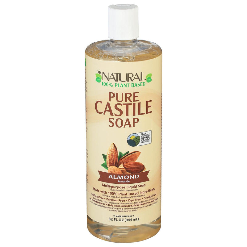 Dr. Natural - Castile Liquid Soap Almond - 1 Each 1-32 Fz - Orca Market