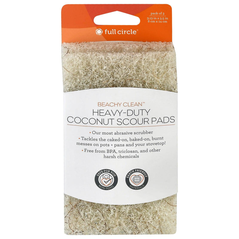 Full Circle Home - Coconut Scour Pads 3pk - 1 Each-ct - Orca Market