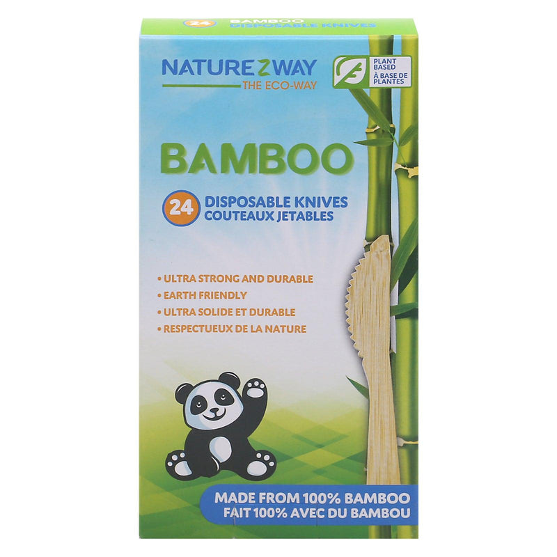 Naturezway - Dispbl Knives Bamboo - Case Of 24-24 Ct - Orca Market