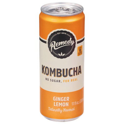 Remedy - Kombucha Ginger Lemon - Case Of 12-11 Fz - Orca Market