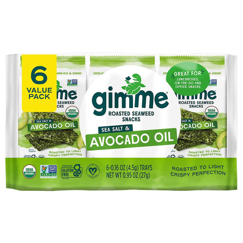 Gimme Seaweed Snacks - Sweed Sea Salt Avacado Snack - Case Of 8-6/.16 Oz - Orca Market