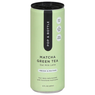 Pop & Bottle - Green/Tea Matcha Latte - Case Of 12-8 Fz - Orca Market